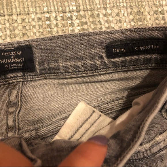 Citizens of Humanity Demy Flare Crop denim sz 25 in grey - Picture 3 of 5